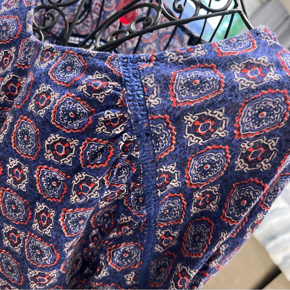 Lucky Brand Blue and Purple Blouse with Relaxed Fit (1-099) - Picture 8 of 9